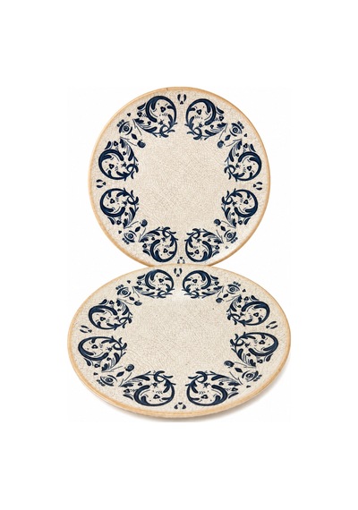 2'li Viento Gourmet Flat Plate 25 Cm Çok Amaçlı Servis / Sunum Tabağı/meze/aperatif Çok renkli
