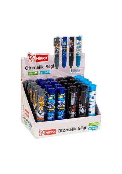 Mikro Otomatik Silgi Ot-303 - 24'lü Stand