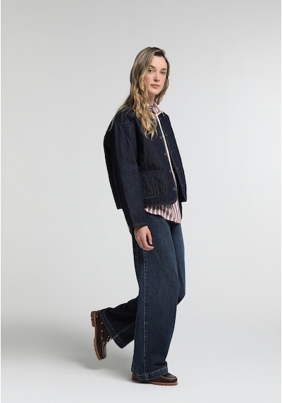 Colin's Colins Baggy Wide Leg Fit Kadın Dark İndigo Denim Jean Pantolon Cl1082769 Q1.v1 Dn08679