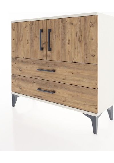 Arges Şifonyer 2 Raflı 2 Çekmeceli 2 Kapaklı 88x30x80 Aytaşı-çam Aytaşı