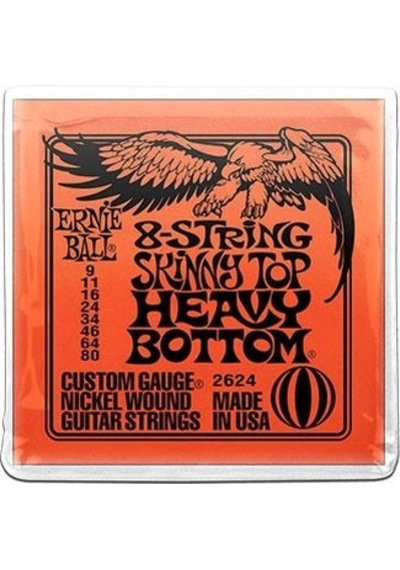 Ernie Ball P02624 Slinky Skinny Top Heavy Bottom 8 Telli 0.09 - 0.80 Elektro Gitar Teli