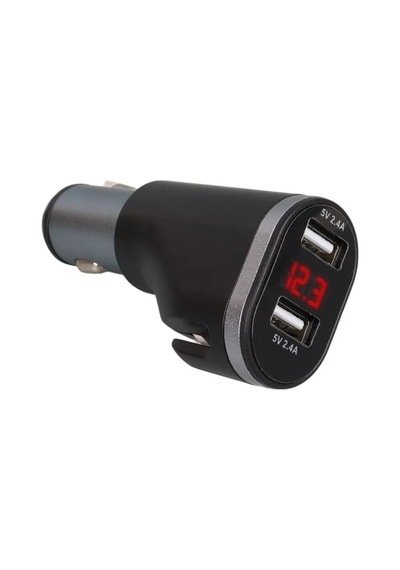 Sh Olesson 1648 12-24v Çift Usb Girişli 5v-2.4a Dijital Voltaj Ekranlı Araç Çakmaklık Şarj Aleti Najmaddin