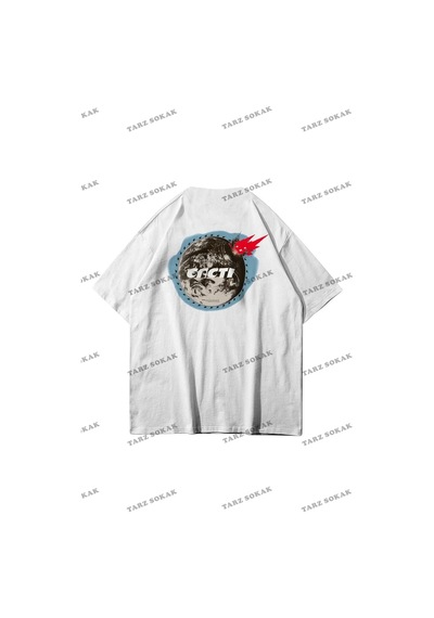 Startmore Unisex Cacti Impact Tshirt Beyaz