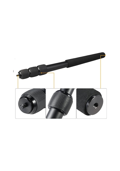 Andoer D3515 50-126cm Hafif Uzatılabilir Monopod