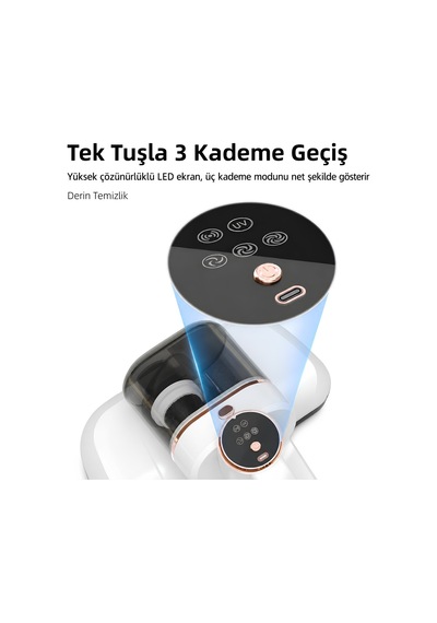 Castu Cmr-12 Şarjlı Kablosuz Uv Akar Temizleyici El Süpürgesi