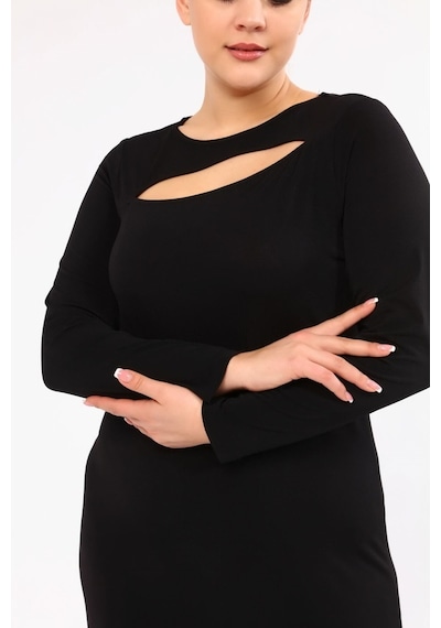 Myline Yaka Detaylı Örme Elbise