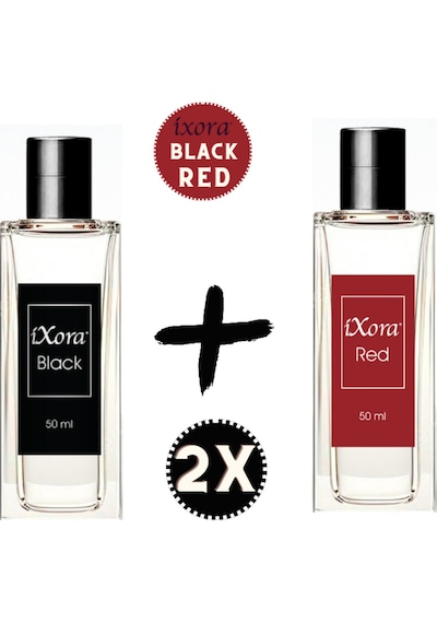 Ixora Black Erkek Parfüm 50 ML + Red Kadın Parfüm 50 ML