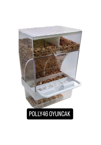 Akıllı Kuş Yemliği Taban Hazneli Beyaz 1 Adet