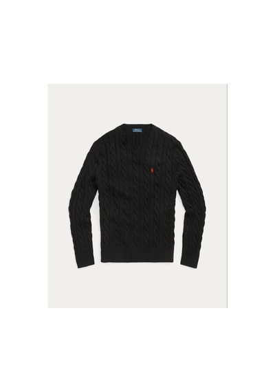 Polo Ralph Lauren Örgülü Triko Kazak Siyah