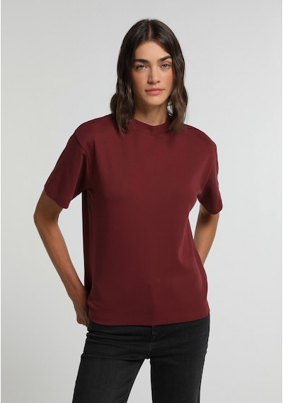 Colin's Colins Regular Fit Yuvarlak Yaka Düz Kadın Bordo Kısa Kol Tişört Cl1076097 Q1.v2 Bur Çok Renkli