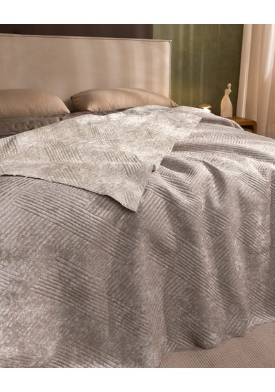 Griselle Tek Kişilik Yatak Örtüsü - Krem/vizon 8684427358047 Çok Renkli