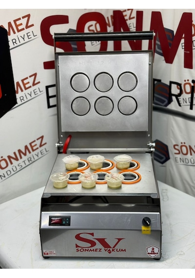 Sönmez Vakum 70 Mm Sos Kabı Yapıştırma Kapatma Makinesi Dürüm Sosu Paketleme Makinası