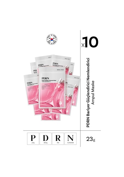 Dermal Seoulface Somon Dna Pdrn Bariyer Güçlendirici Nemlendirici Ampul Maske Kore Maskesi 23 Gr. 10 Adet