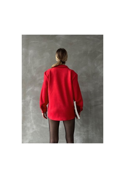 Verymoda Cebi Tasli Gömlek F1617 Kırmızı