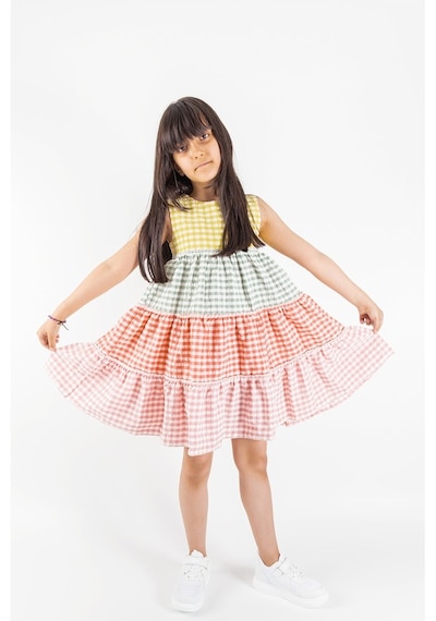 Baby&Kids Pötikare Desenli Renkli Yazlık Kız Bebek/Çocuk Elbise