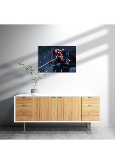 Cakasepetim Spider-man Ağ Fırlatıyor Ahşap Mdf Tablo