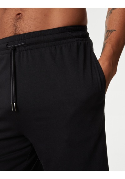 Marks & Spencer Regular Fit Supima Pijama Altı T07001231A Siyah