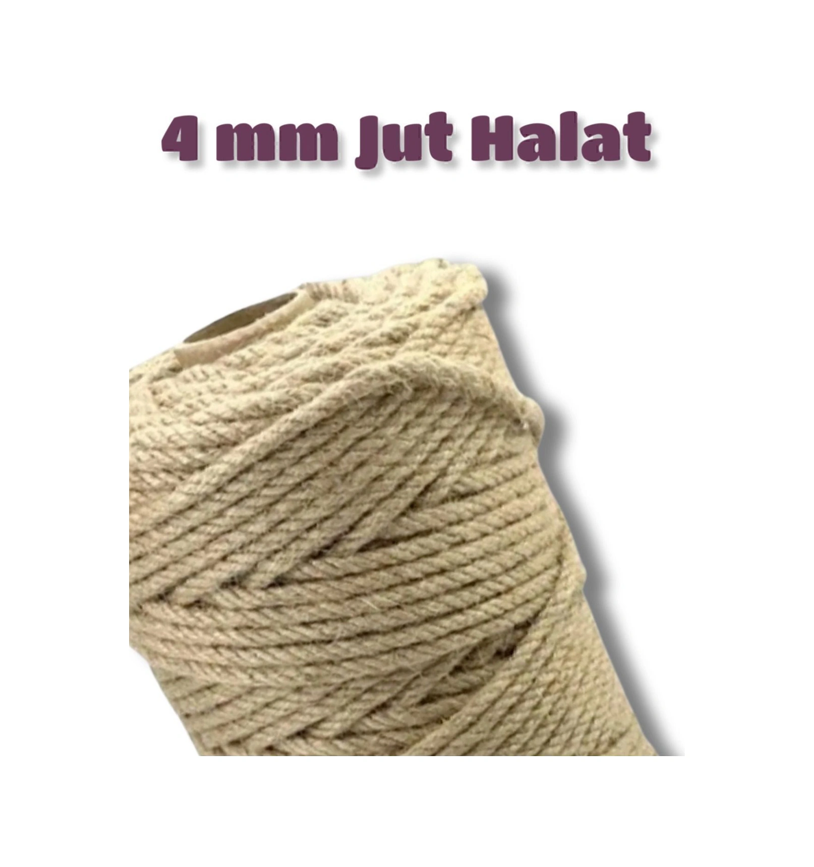 4 Mm 100 Metre Jüt Halat Ip Dekoratif Hasır Ip Kendir Ip