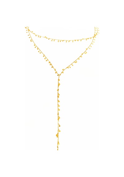 Choker Ve Y Kolye 2 Si 1 Arada Yıldızlı Gümüş Kolye Rose Gold