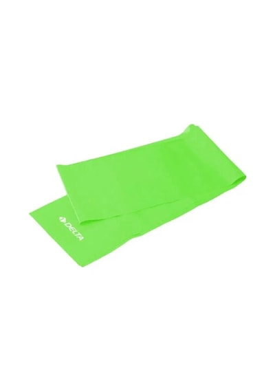Delta Pilates Bandı Hafif Sert 150 X 15 Cm Egzersiz Direnç Lastiği Uç Kısmı Açık Yeşil