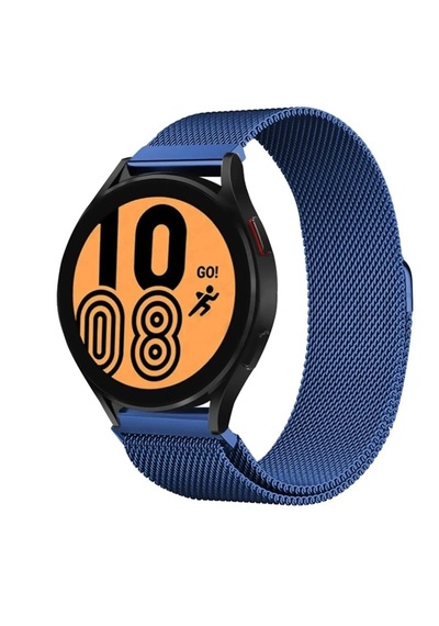 Mey İthalat Samsung Samsung Uyumlu Galaxy Watch 4 Metal Mıknatıslı Kordon - Mavi