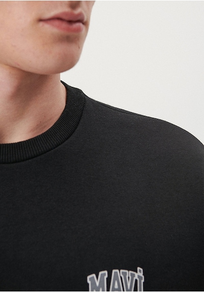 Mavi - Mavi Logo Baskılı Siyah Sweatshirt 0611716-900 Siyah