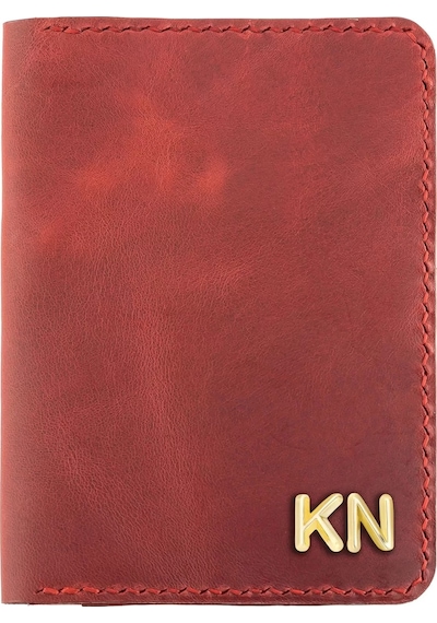 Twingold İsme Özel Pasaport Kılıfı - %100 Rainbow Deri - Ak02003 - Kırmızı Kırmızı