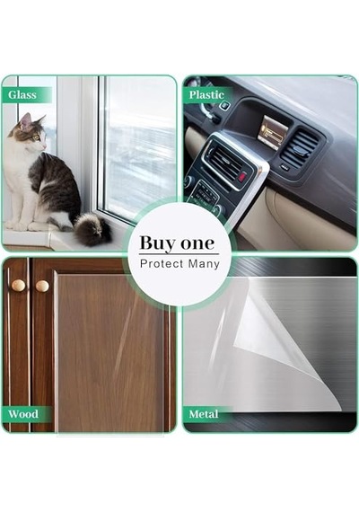 Çizilmez Kedi Tırmalama Caydırıcı Bant 30 Cm X 3 M Şeffaf Eğitim Kendinden Yapışkanlı Bant, 30 Pimli 1 Kazıyıcı Kedi Pençesi Kanepe Koruyucu Esnek Kapı Çizik Kalkanı 30 Cm X 3m Enerji Sınıfı A