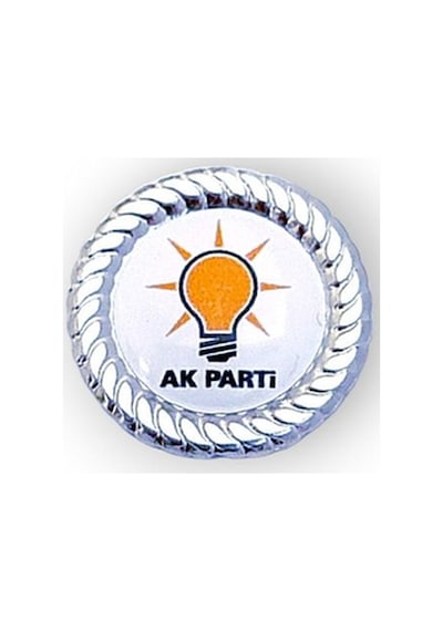 Yörük Tasarım Ak Parti Damla Mine Yaka Rozeti Gümüş