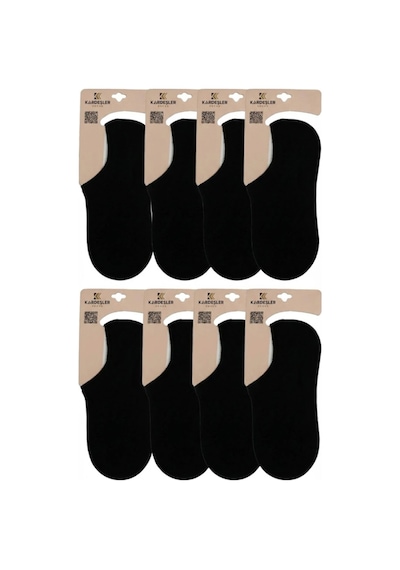 Kardeşler Çorap Siyah Görünmez Sneakers Çorap 8'li Paket Siyah - 696510218 Siyah