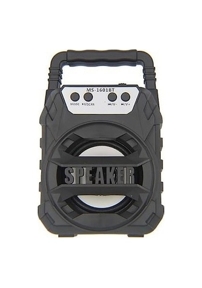MS-1601BT Işıklı Radyolu Taşınabilir Bluetooth Hoparlör
