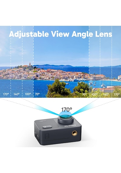 V50x 4k 30fps Aksiyon Kamera Ve Aksesuar Seti 20mp Wifi Aksiyon Kamerası Ipx7 Su Geçirmez Eıs 2.0 Çift Ekran, Dokunmatik Ekranlı, 2x 1350mah Pil Ve Aksesuar Kiti Diğer
