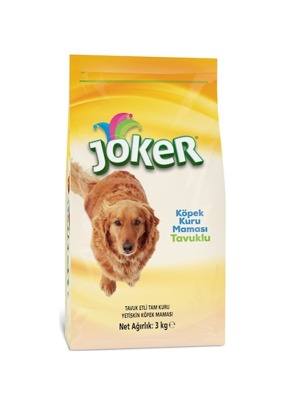 Joker Tavuk Etli Tam Kuru Yetişkin Köpek Mama 3 Kg - 6 Adet Tarı