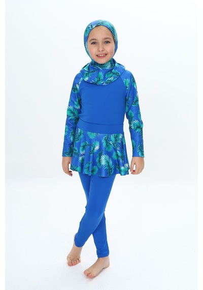 My Kids Wear Üç Parça Kız Çocuk Haşema, Tesettür, Etekli, Kapalı Mayo Lacivert - Çok Renkli My Kids Wear Üç Parça Kız Çocuk Haşema, Tesettür, Etekli, Kapalı Mayo Lacivert - Çok Renkli