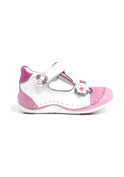 Pembe Hakiki Deri Cırtlı Yazlık Kız Bebek Ayakkabı (264728742) Pembe
