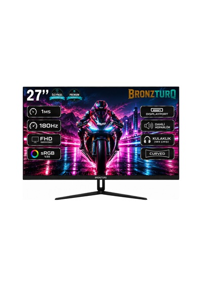 Bronzturq 27" 200hz 1 Ms Dp + Hdmı Fhd Kavisli Monitör Btq270fhd-a3