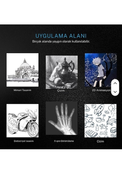 Techtic A2 Işıklı Çizim Tableti Led Kopyalama Çizim Panosu Tattoo Mimari Tasarım Light Pad Grafik Tablet