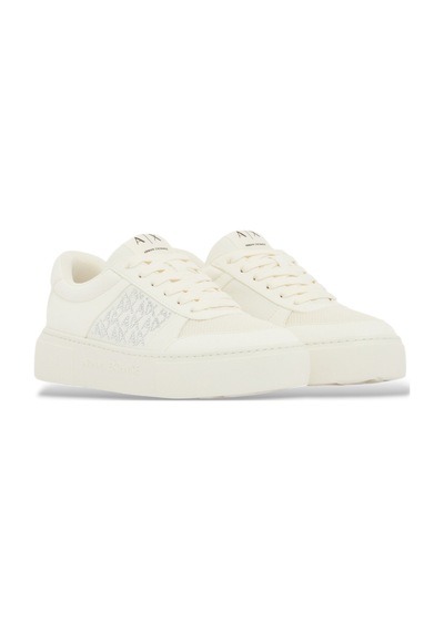 Armani Exchange Xw002788af23057 Kurt Microsuede+ Kadın Ayakkabı Beyaz