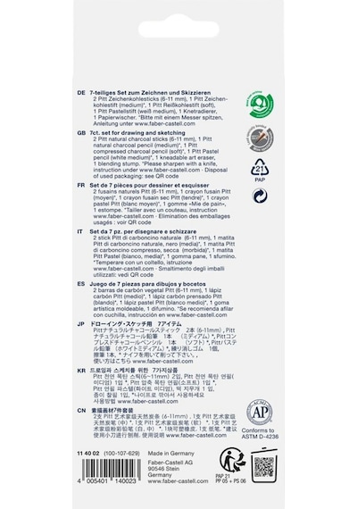 Faber-Castell Kömür Sketch Seti,7 Parça