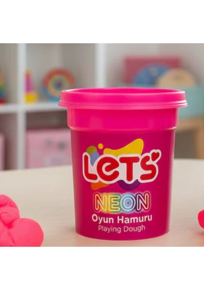 Lets Oyun Hamuru Tek Renk Neon Pembe 110 G Y L01008 Çok Renkli