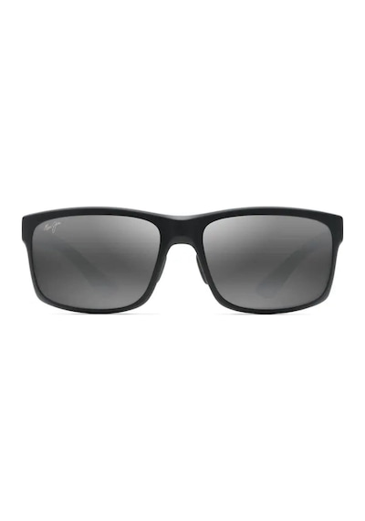 Maui Jim Mj0439s 001 2m 58 Polarize Erkek Dikdörtgen Siyah Kemik Güneş Gözlüğü Siyah