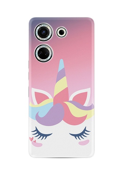 Tecno Camon 20 Kılıf Silikon Desen Özel Seri Sweety Unicorn 1737