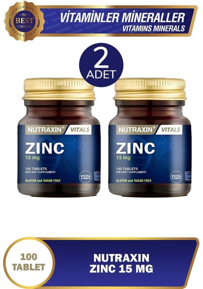 Zinc 15 Mg 100 Tablet 2 Adet
