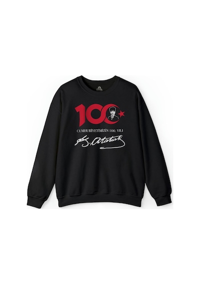 So Cool Atatürk Ve Cumhuriyetimizin 100. Yılı Özel Tasarım Baskılı Sweatshirt 001