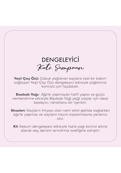 Dengeleyici Katı Şampuan/yağlı Saçlar 110 Gr