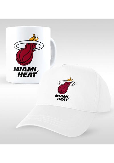 Nba Miami Heat Beyaz Kupa ve Şapka Seti