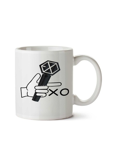 Exo-l 2 Mikrofon İki Tarafı Baskılı Kupa Bardak Çok Renkli