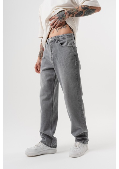 Respire Erkek Washed Baggy Pantolon Açık Gri