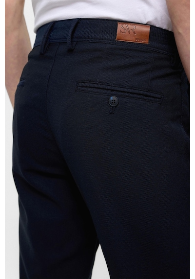 Süvari Lacivert Slim Fit Desenli Kumaş Pantolon-38292 Lacivert