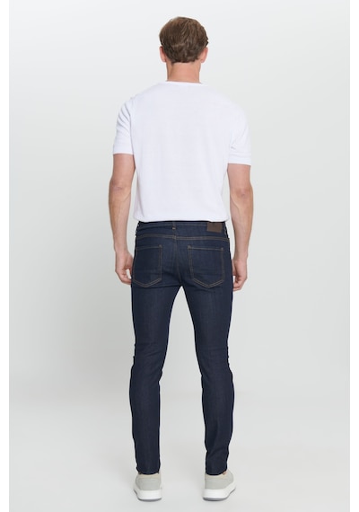 AC&Co / Altınyıldız Classics Ekstra Slim Fit Dar Kesim Pamuklu Riss Erkek Jean Kot Pantolon Koyu Lacivert
